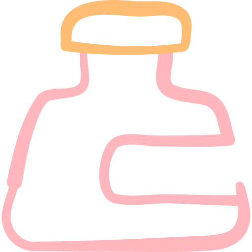 butelka z atramentem Basic Hand Drawn Color ikona