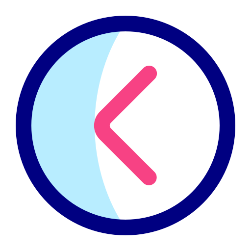 flecha atrás Generic Outline Color icono