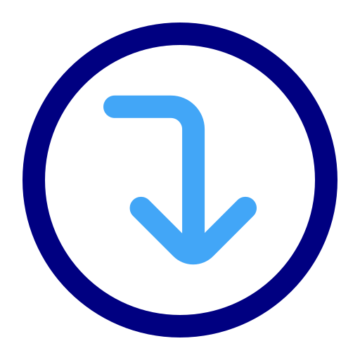 회전 방향 Generic Blue icon