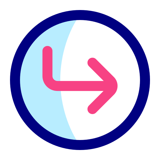 Turn direction Generic Outline Color icon