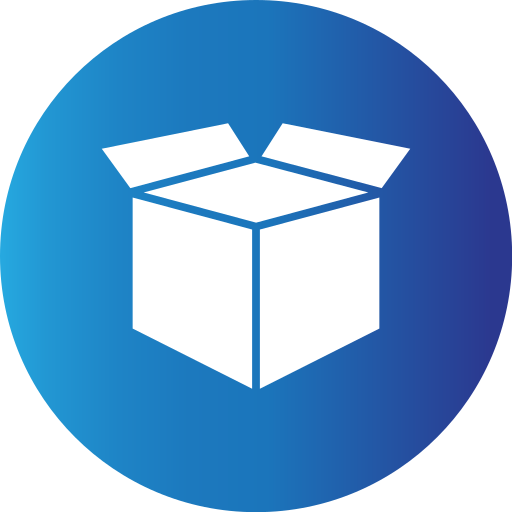 箱を開ける Generic Blue icon