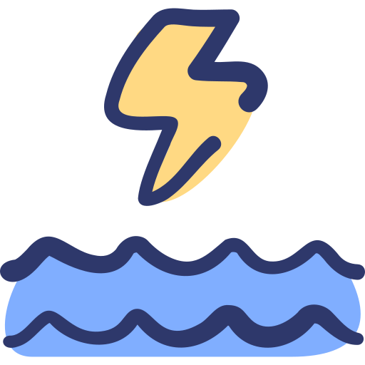 Wave Basic Hand Drawn Lineal Color icon