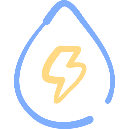 Water energy Basic Hand Drawn Color icon