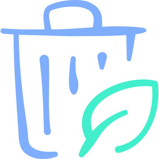 papelera de reciclaje Basic Hand Drawn Color icono