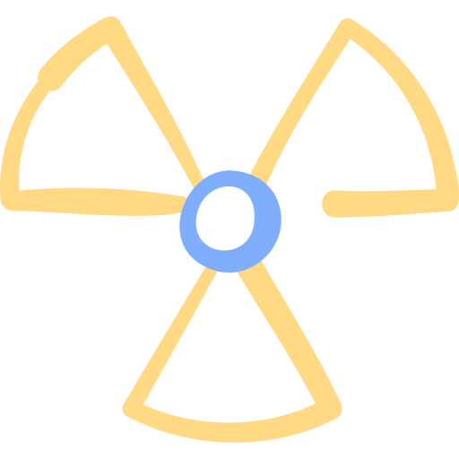 Nuclear power Basic Hand Drawn Color icon