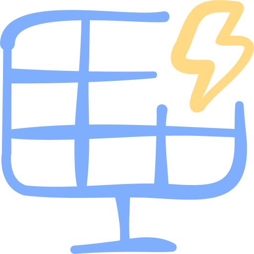 Solar energy Basic Hand Drawn Color icon