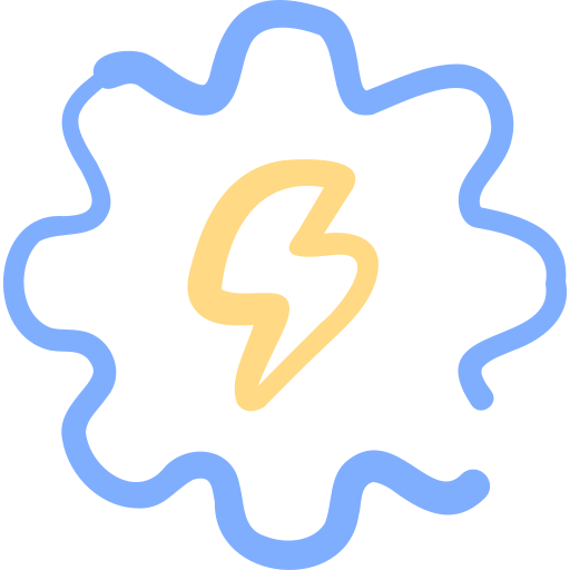 energía Basic Hand Drawn Color icono