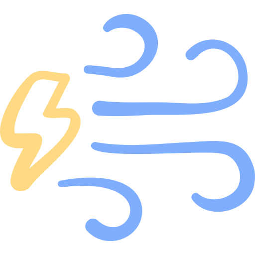 energía eólica Basic Hand Drawn Color icono