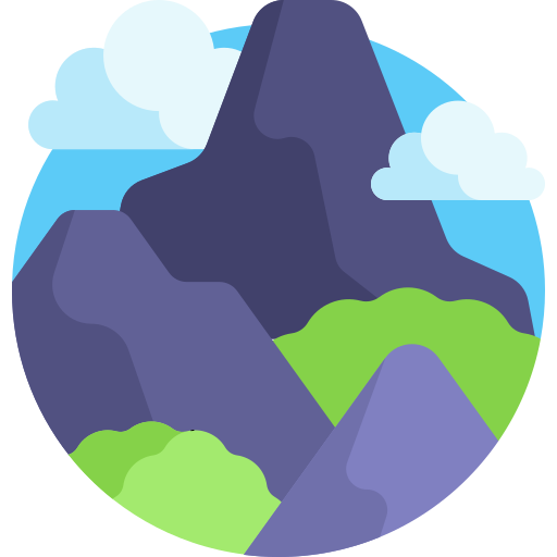 Mountains Detailed Flat Circular Flat icon