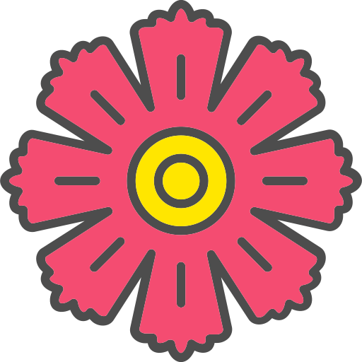 Hibiscus Generic Outline Color icon