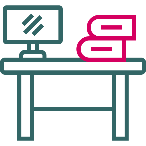 mesa de oficina Generic Outline Color icono