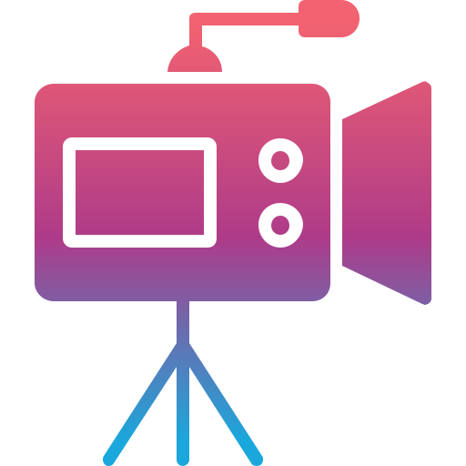 videokamera Generic Flat Gradient icon