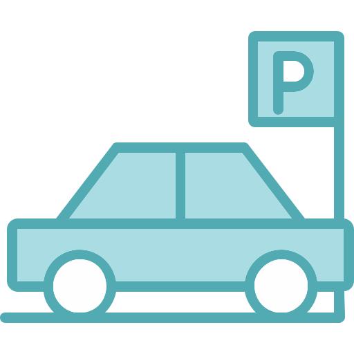 aparcamiento de coches Generic Blue icono