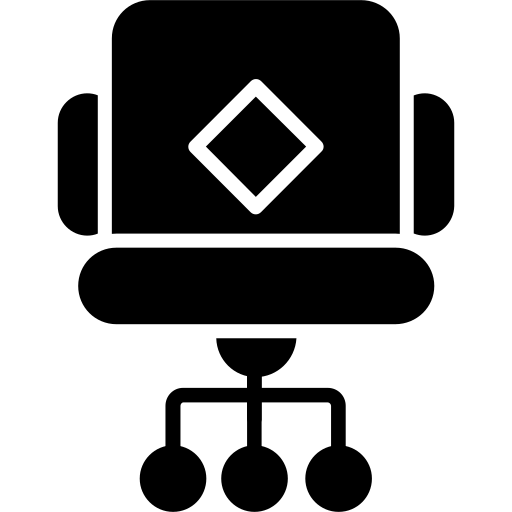 sedia della scrivania Generic Glyph icona