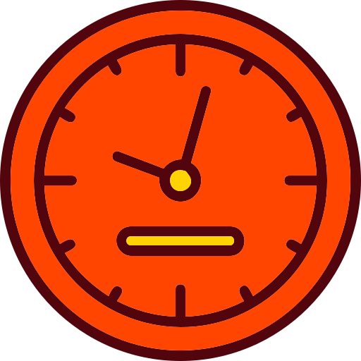 Wall clock Generic Outline Color icon