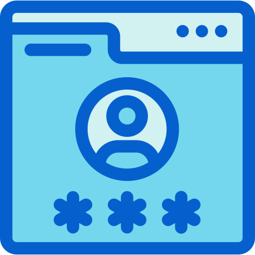 log in Generic Blue icoon