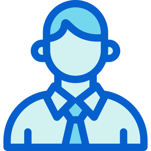 Bussiness man Generic Blue icon
