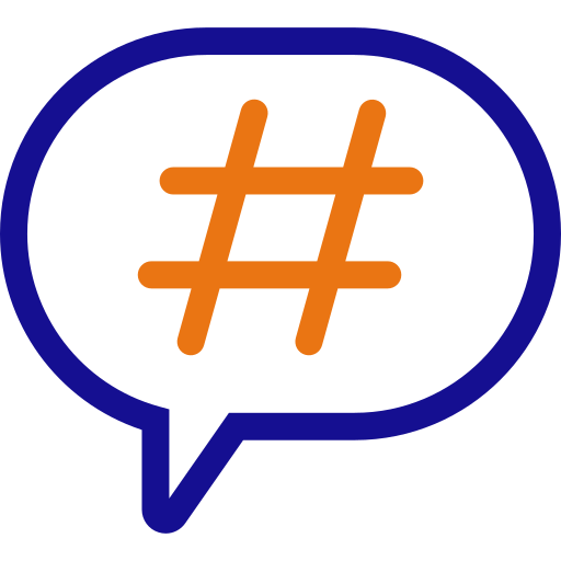 hashtag Generic Outline Color icon