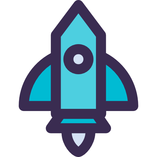 ロケット Kiranshastry Lineal Color Blue icon