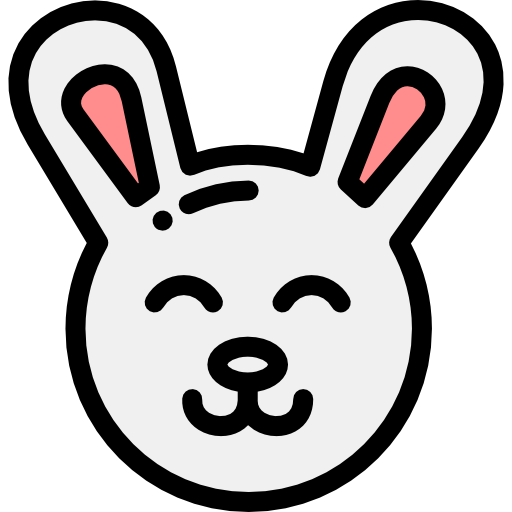 Bunny Detailed Rounded Lineal color icon