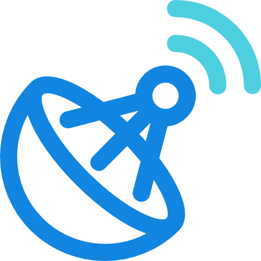 위성 접시 Kiranshastry Lineal Blue icon