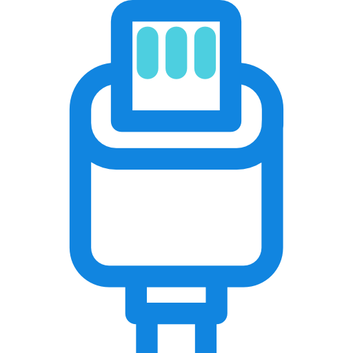 Usb cable Kiranshastry Lineal Blue icon