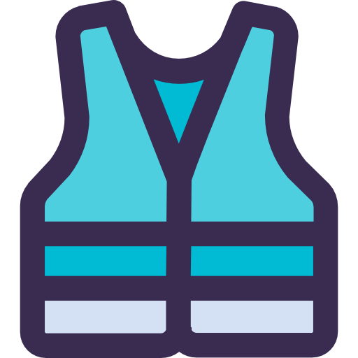 Lifejacket Kiranshastry Lineal Color Blue icon