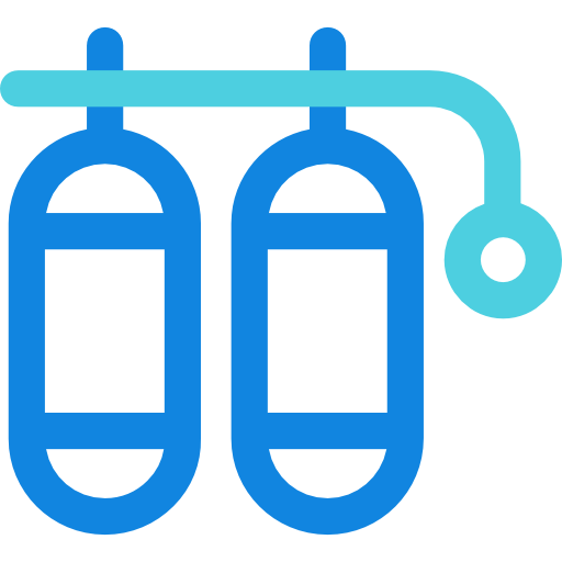tanque de oxígeno Kiranshastry Lineal Blue icono
