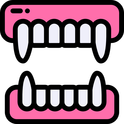 Fangs Detailed Rounded Lineal color icon