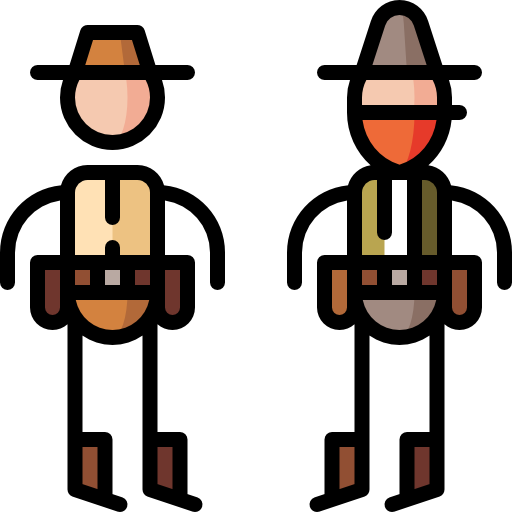 pojedynek Puppet Characters Lineal Color ikona