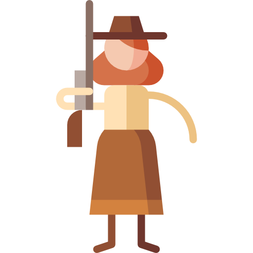 Cowgirl Puppet Characters Flat icon