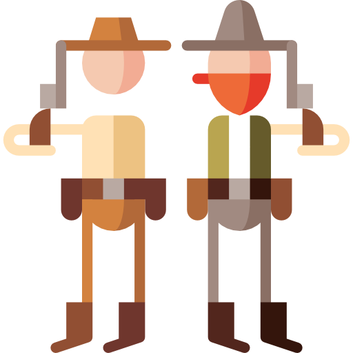 duell Puppet Characters Flat icon