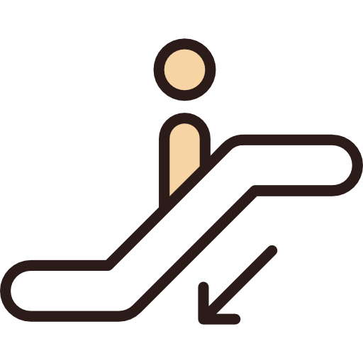 rolltreppe Good Ware Lineal Color icon