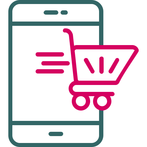 las compras en línea Generic Outline Color icono