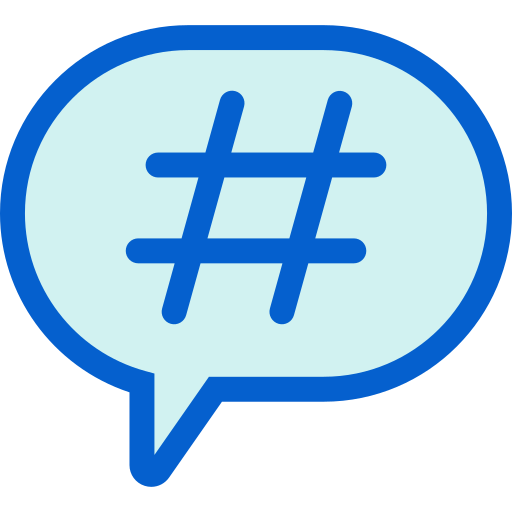 ハッシュタグ Generic Blue icon