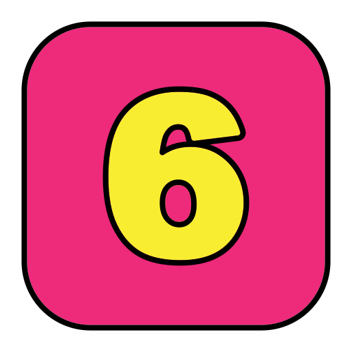 sześć Generic Outline Color ikona