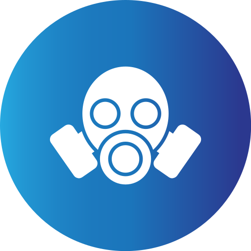 Gas mask Generic Blue icon