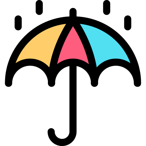 Umbrella Generic Outline Color icon