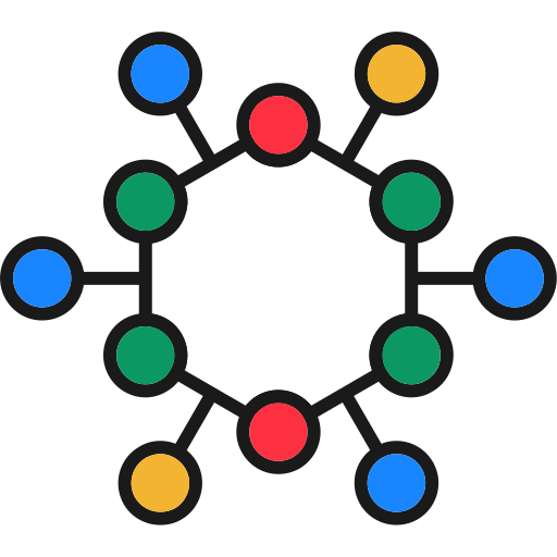 atoom structuur Generic Outline Color icoon