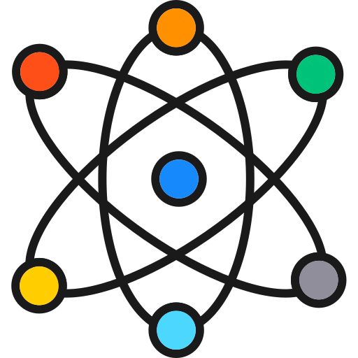 원자 Generic Outline Color icon