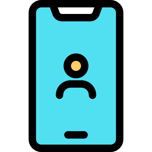 핸드폰 Generic Outline Color icon