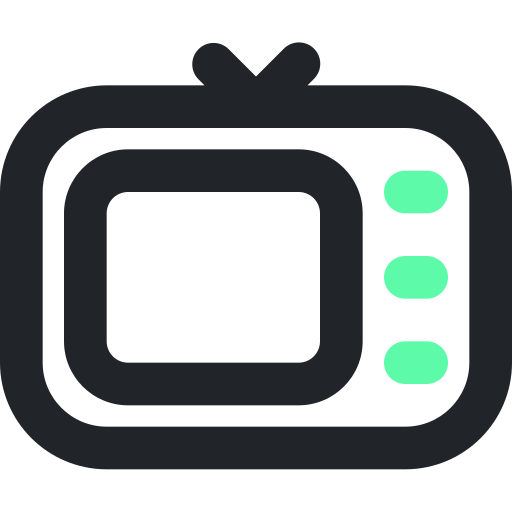pantalla de televisión Generic Outline Color icono
