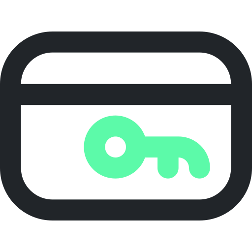키 카드 Generic Outline Color icon