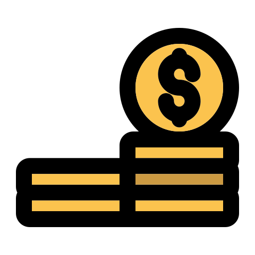monedas Generic Outline Color icono