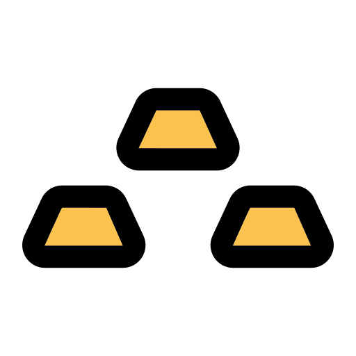 barras de oro Generic Outline Color icono