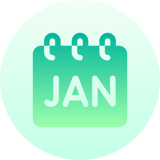 enero Basic Gradient Circular icono