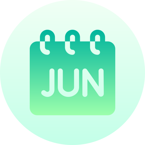 juin Basic Gradient Circular Icône