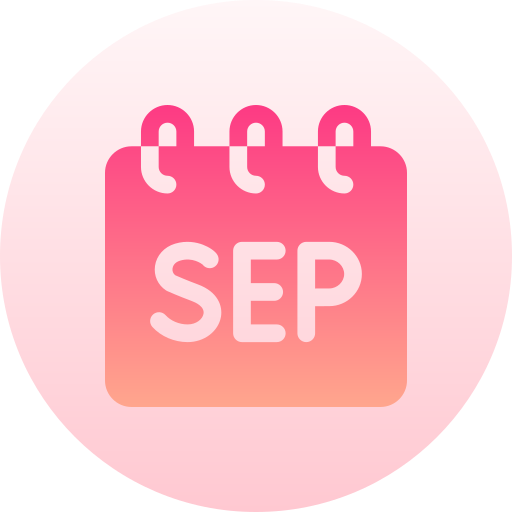 septiembre Basic Gradient Circular icono