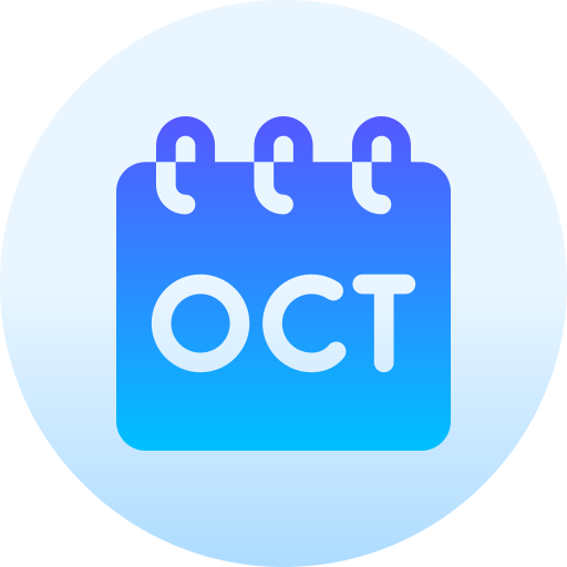 October Basic Gradient Circular icon