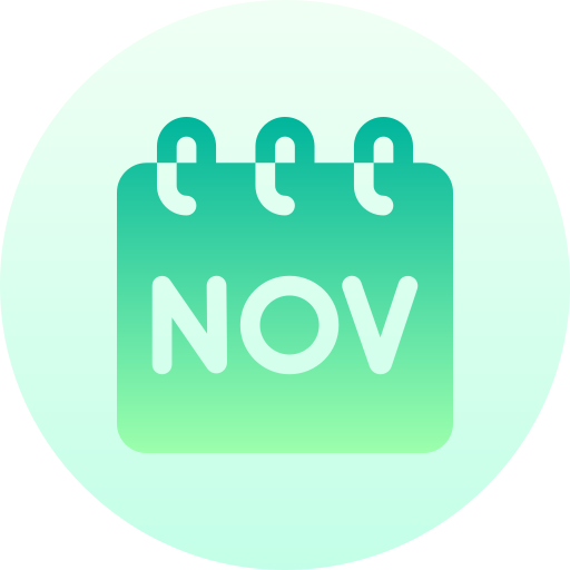 noviembre Basic Gradient Circular icono